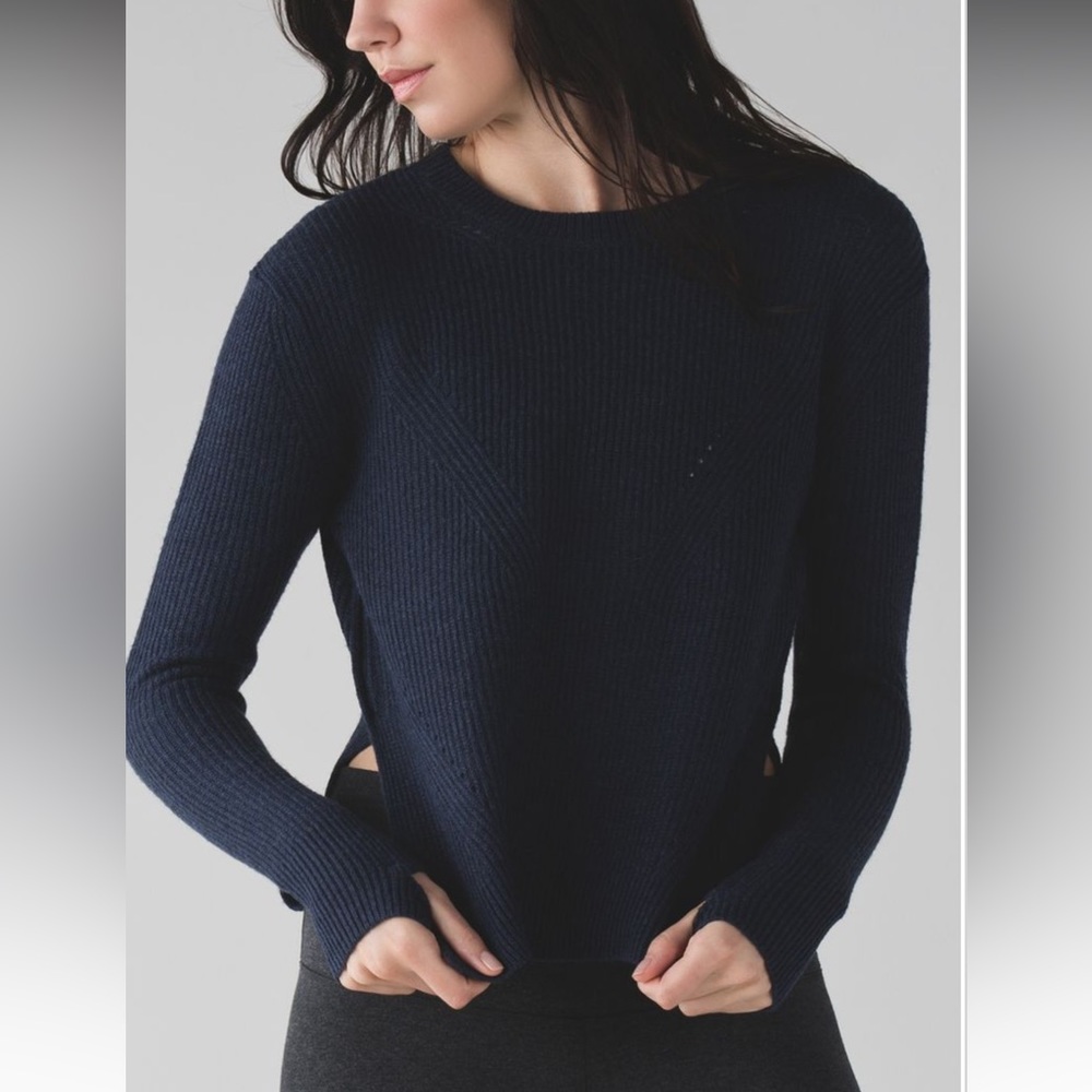 Lululemon Seva Sweater Heathered Deep Navy - Picture 5 of 11
